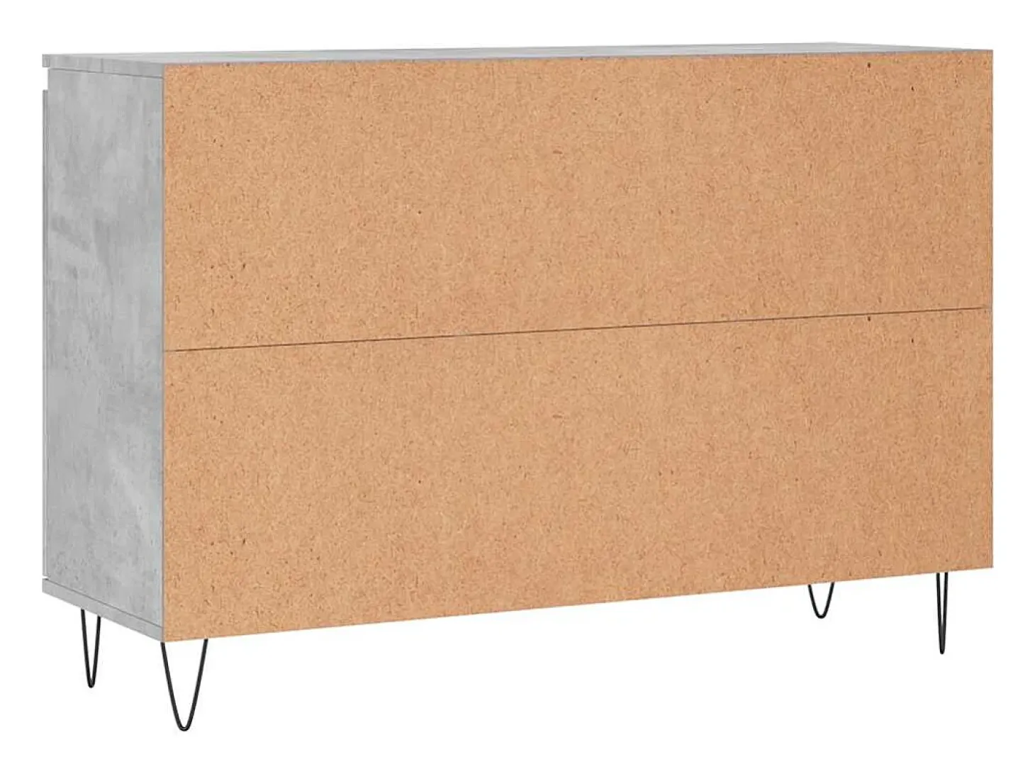 Aparador gris hormigón 104x35x70 cm madera de ingeniería