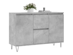 Aparador gris hormigón 104x35x70 cm madera de ingeniería