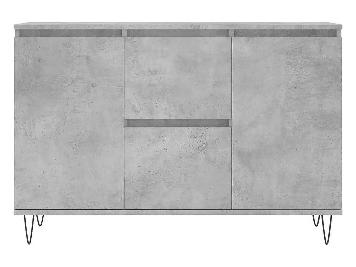 Aparador gris hormigón 104x35x70 cm madera de ingeniería