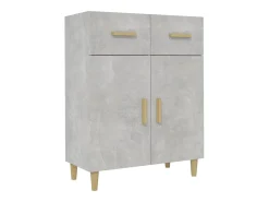 Aparador gris hormigón 69,5x34x89 cm madera de ingeniería