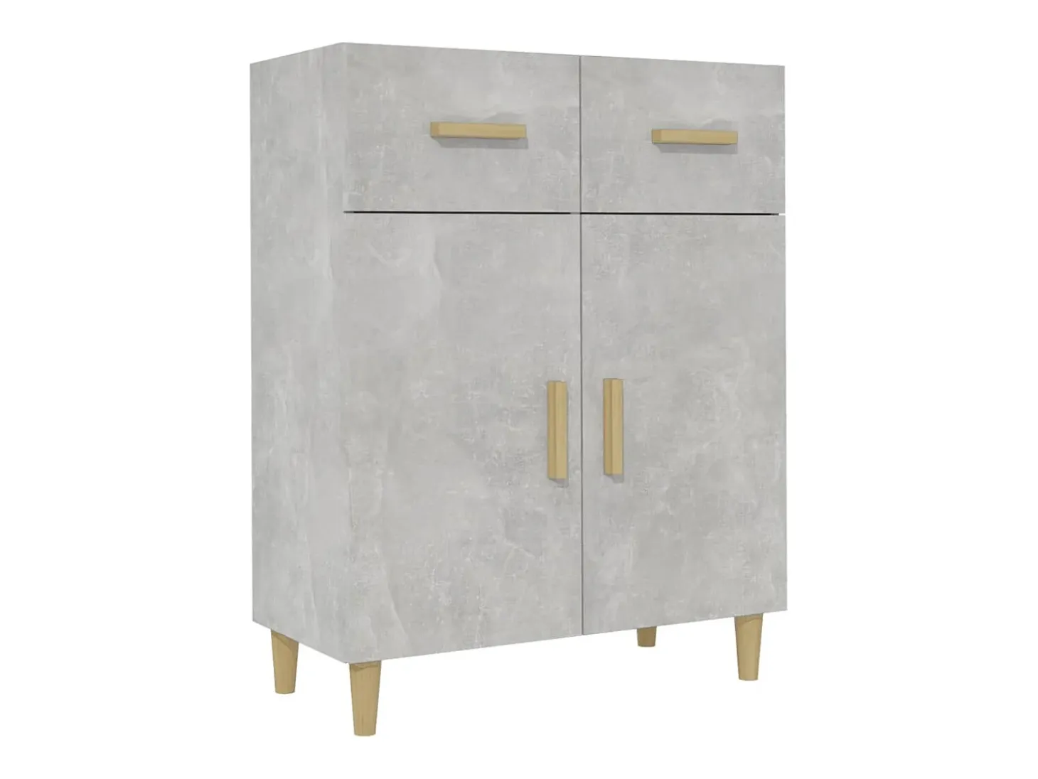 Aparador gris hormigón 69,5x34x89 cm madera de ingeniería