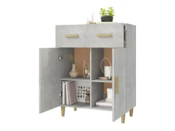 Aparador gris hormigón 69,5x34x89 cm madera de ingeniería