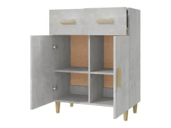 Aparador gris hormigón 69,5x34x89 cm madera de ingeniería