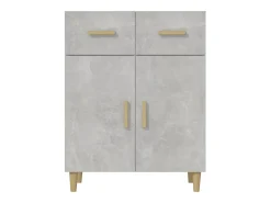 Aparador gris hormigón 69,5x34x89 cm madera de ingeniería