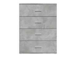 Aparador gris hormigón 60x39x80 cm madera de ingeniería