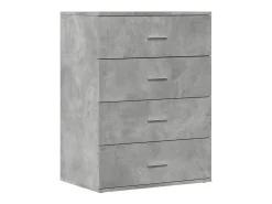 Aparador gris hormigón 60x39x80 cm madera de ingeniería