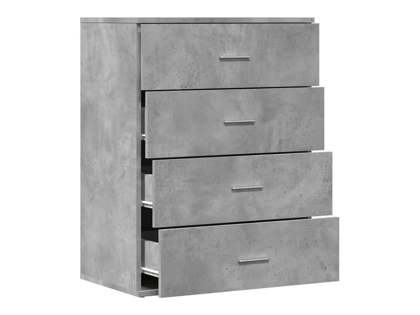 Aparador gris hormigón 60x39x80 cm madera de ingeniería