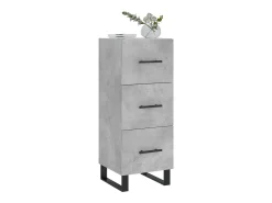Aparador Gris Hormigón 34,5x34x90 cm Madera de Ingeniería