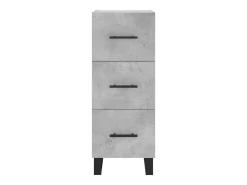 Aparador Gris Hormigón 34,5x34x90 cm Madera de Ingeniería