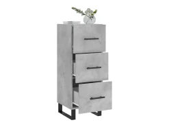 Aparador Gris Hormigón 34,5x34x90 cm Madera de Ingeniería