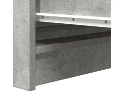 Aparador gris hormigón 80x35x76 cm madera de ingeniería
