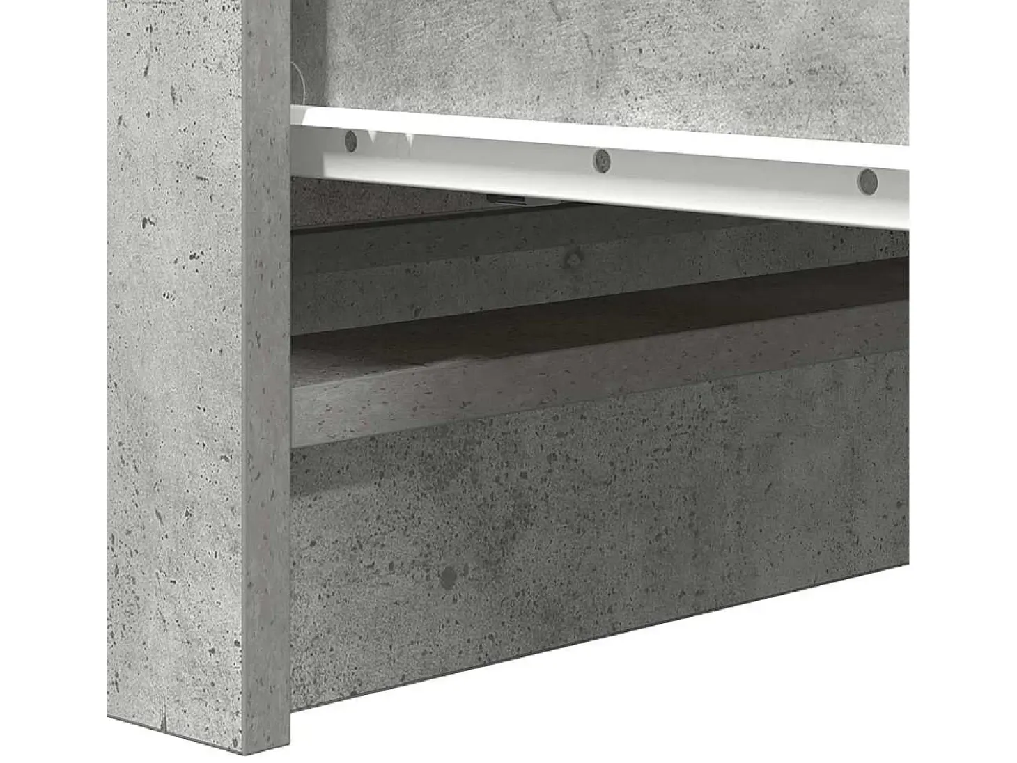 Aparador gris hormigón 80x35x76 cm madera de ingeniería