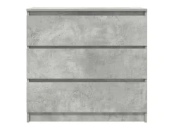 Aparador gris hormigón 80x35x76 cm madera de ingeniería