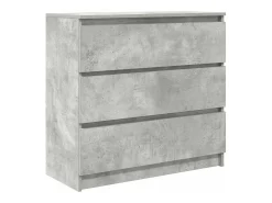 Aparador gris hormigón 80x35x76 cm madera de ingeniería