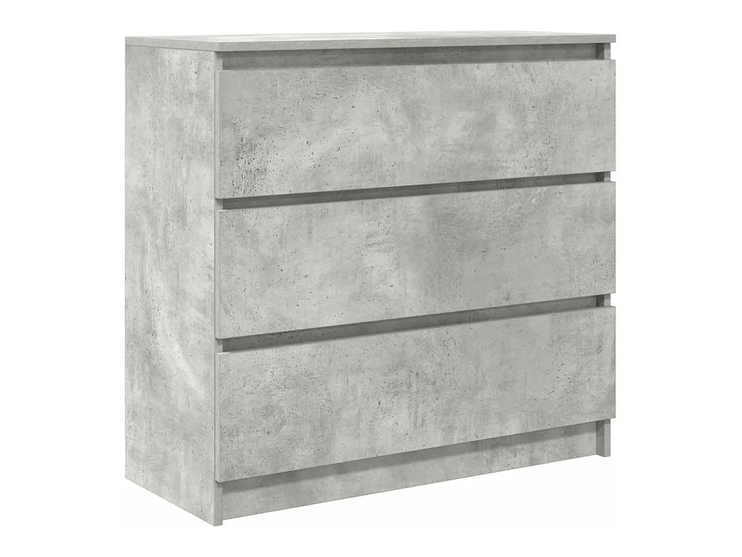 Aparador gris hormigón 80x35x76 cm madera de ingeniería