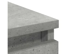 Aparador gris hormigón 80x35x76 cm madera de ingeniería