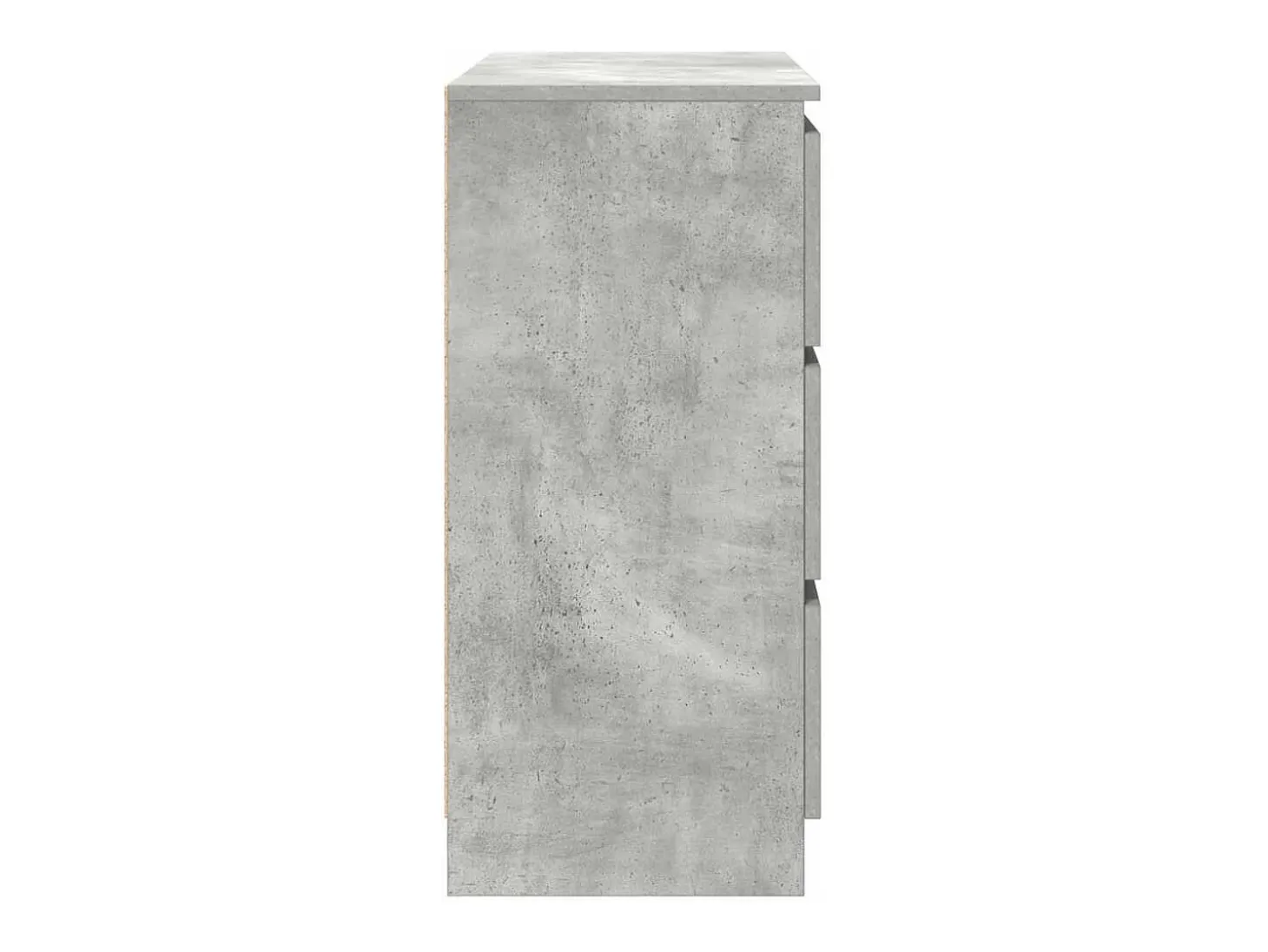 Aparador gris hormigón 80x35x76 cm madera de ingeniería