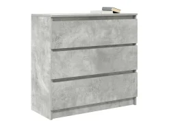 Aparador gris hormigón 80x35x76 cm madera de ingeniería