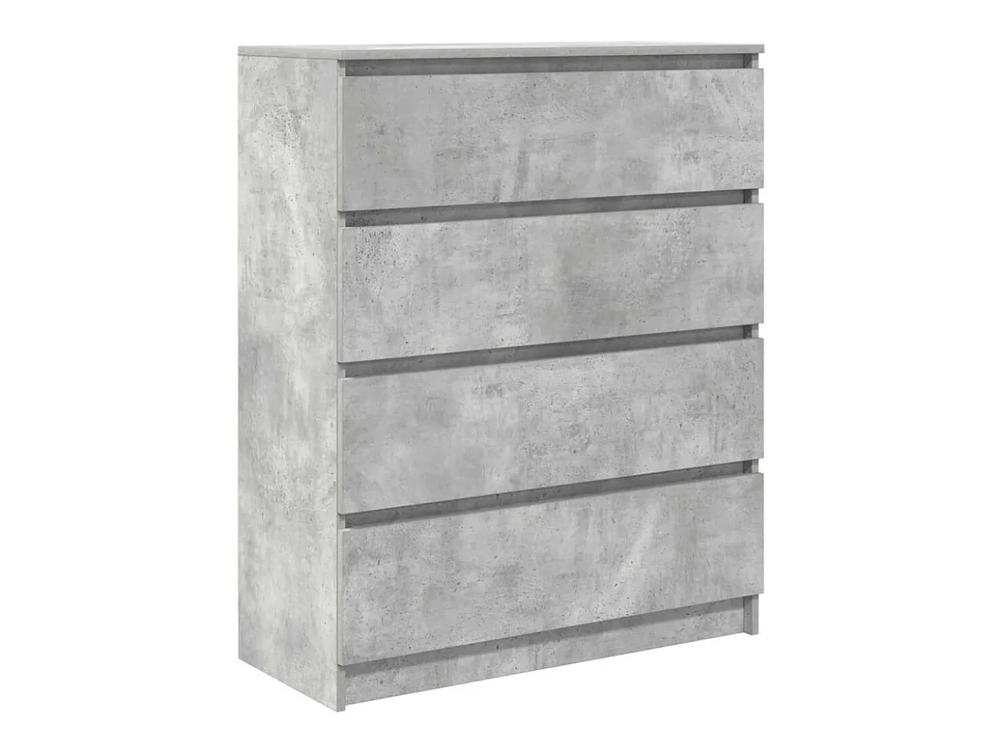 Aparador gris hormigón 80x35x99 cm madera de ingeniería