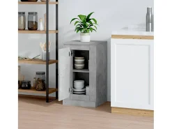 Aparador gris hormigón 37,5x35,5x67,5 cm madera de ingeniería