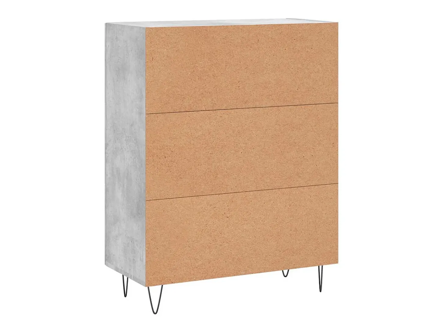 Aparador gris hormigón 69,5x34x90 cm madera de ingeniería