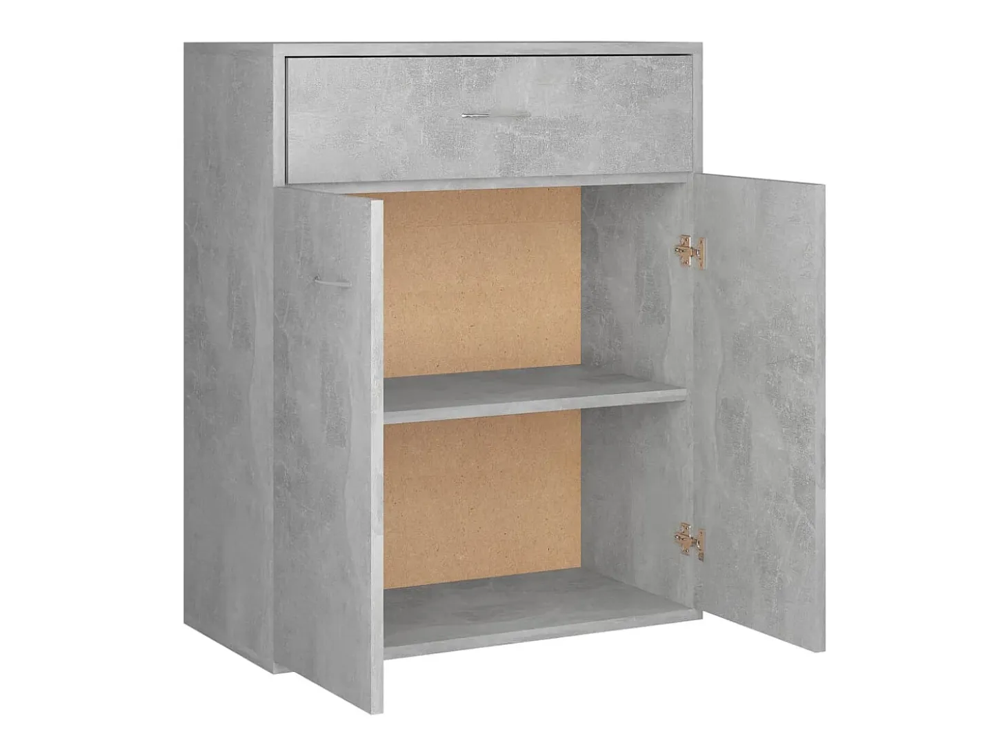 Aparador Gris Hormigón 60x30x75 cm Madera de Ingeniería