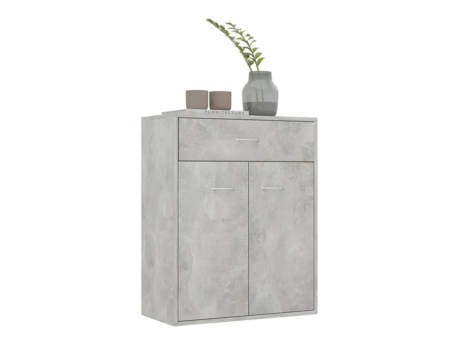 Aparador Gris Hormigón 60x30x75 cm Madera de Ingeniería