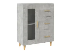 Aparador gris hormigón 69,5x34x90 cm madera de ingeniería