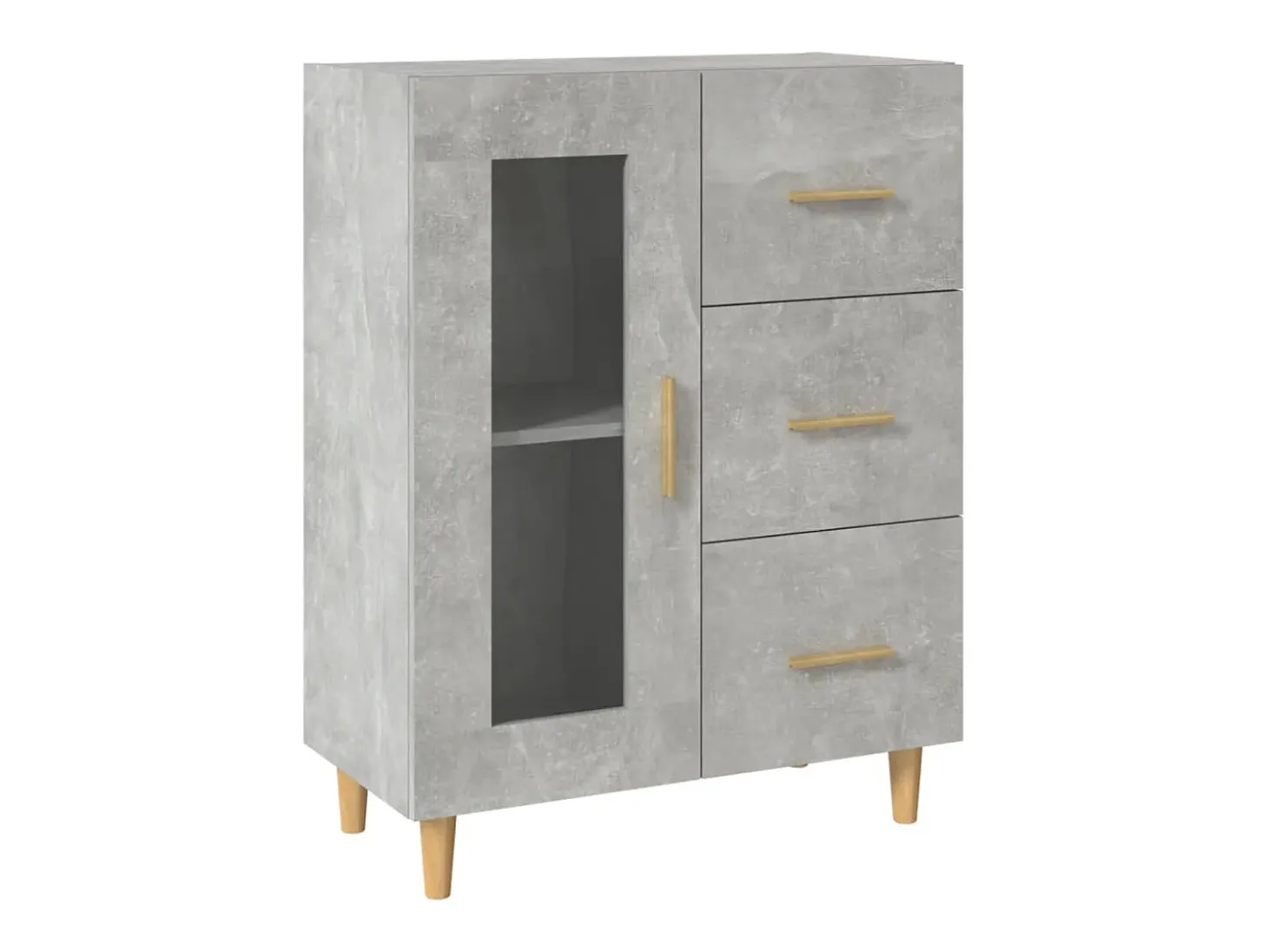 Aparador gris hormigón 69,5x34x90 cm madera de ingeniería