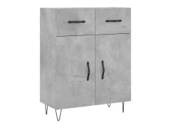 Aparador gris hormigón 69,5x34x90 cm madera de ingeniería