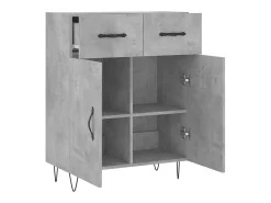 Aparador gris hormigón 69,5x34x90 cm madera de ingeniería