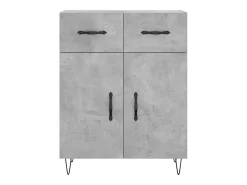 Aparador gris hormigón 69,5x34x90 cm madera de ingeniería