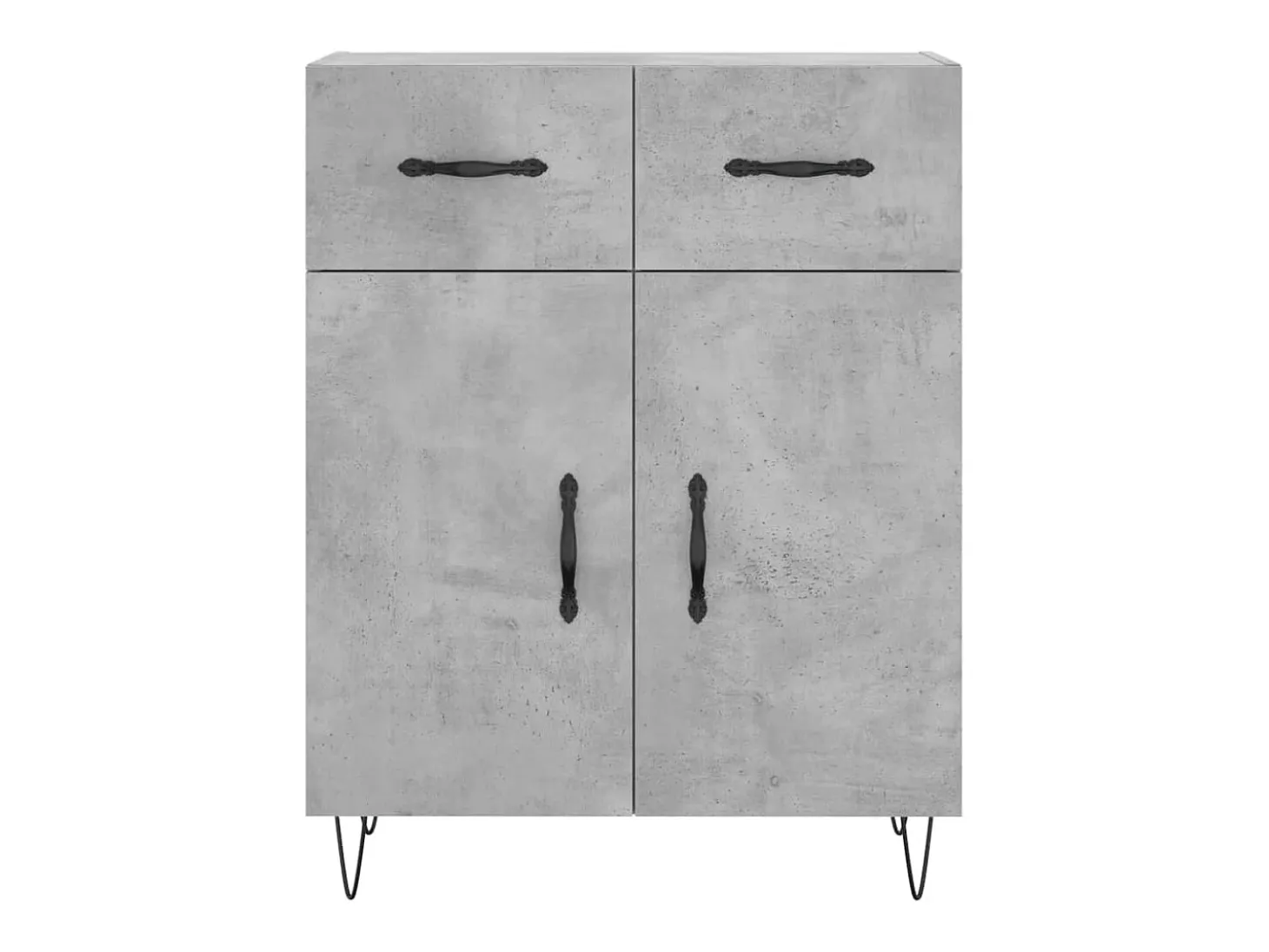 Aparador gris hormigón 69,5x34x90 cm madera de ingeniería