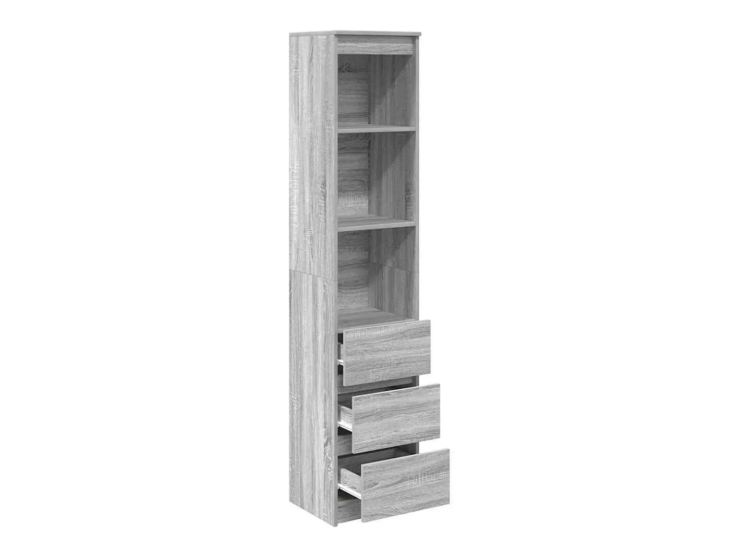 Aparador gris Sonoma 37,5x35x180 cm Madera de ingeniería