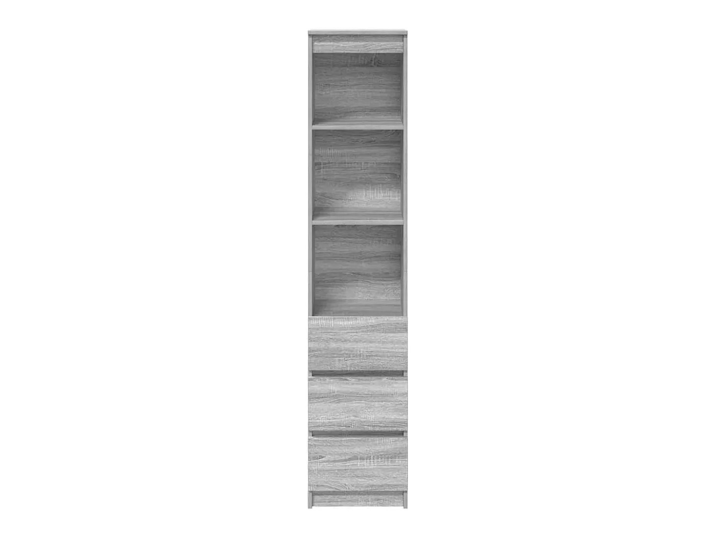 Aparador gris Sonoma 37,5x35x180 cm Madera de ingeniería