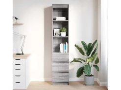 Aparador gris Sonoma 37,5x35x180 cm Madera de ingeniería