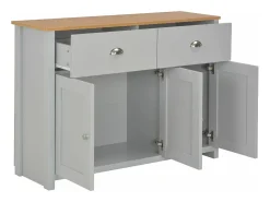 Aparador gris 112x35x81 cm