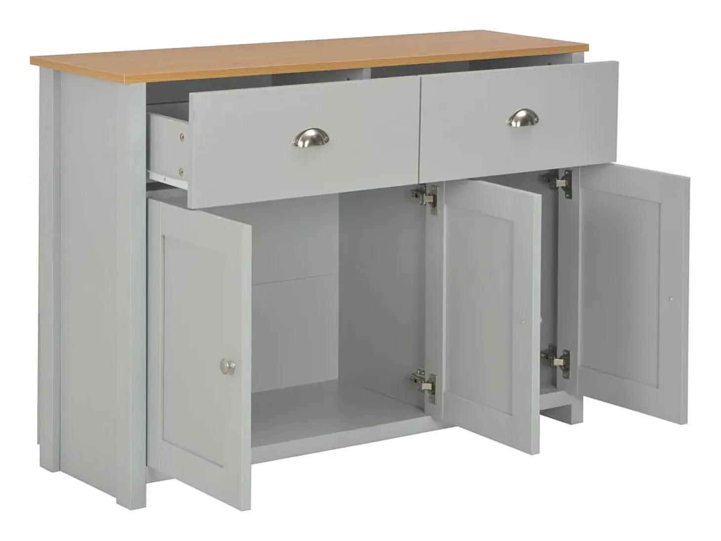 Aparador gris 112x35x81 cm