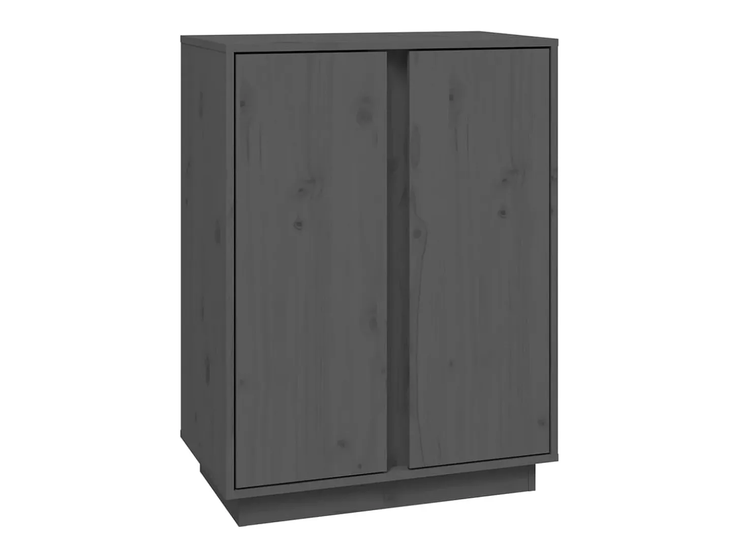 Aparador Gris 60x35x80 cm Madera Maciza de Pino
