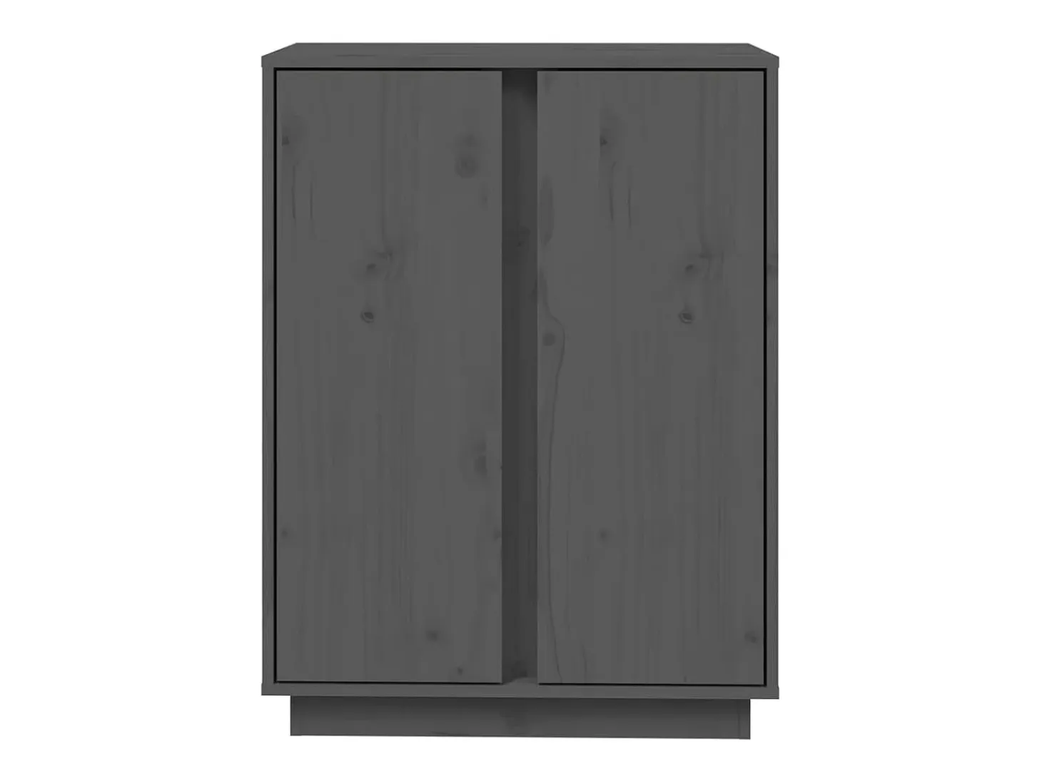 Aparador Gris 60x35x80 cm Madera Maciza de Pino