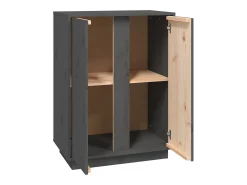 Aparador Gris 60x35x80 cm Madera Maciza de Pino