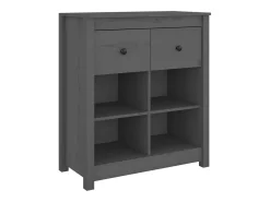 Aparador Gris 70x35x80 cm Madera Maciza de Pino