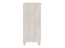 Aparador HAMAR Blanco 85x35x80 cm Madera Maciza de Pino