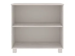 Aparador HAMAR Blanco 85x35x80 cm Madera Maciza de Pino