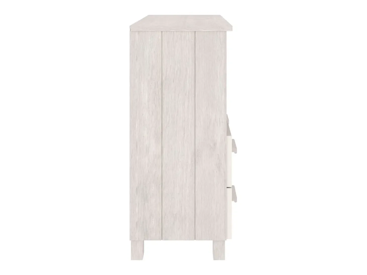 Aparador HAMAR Blanco 85x35x80 cm Madera Maciza de Pino