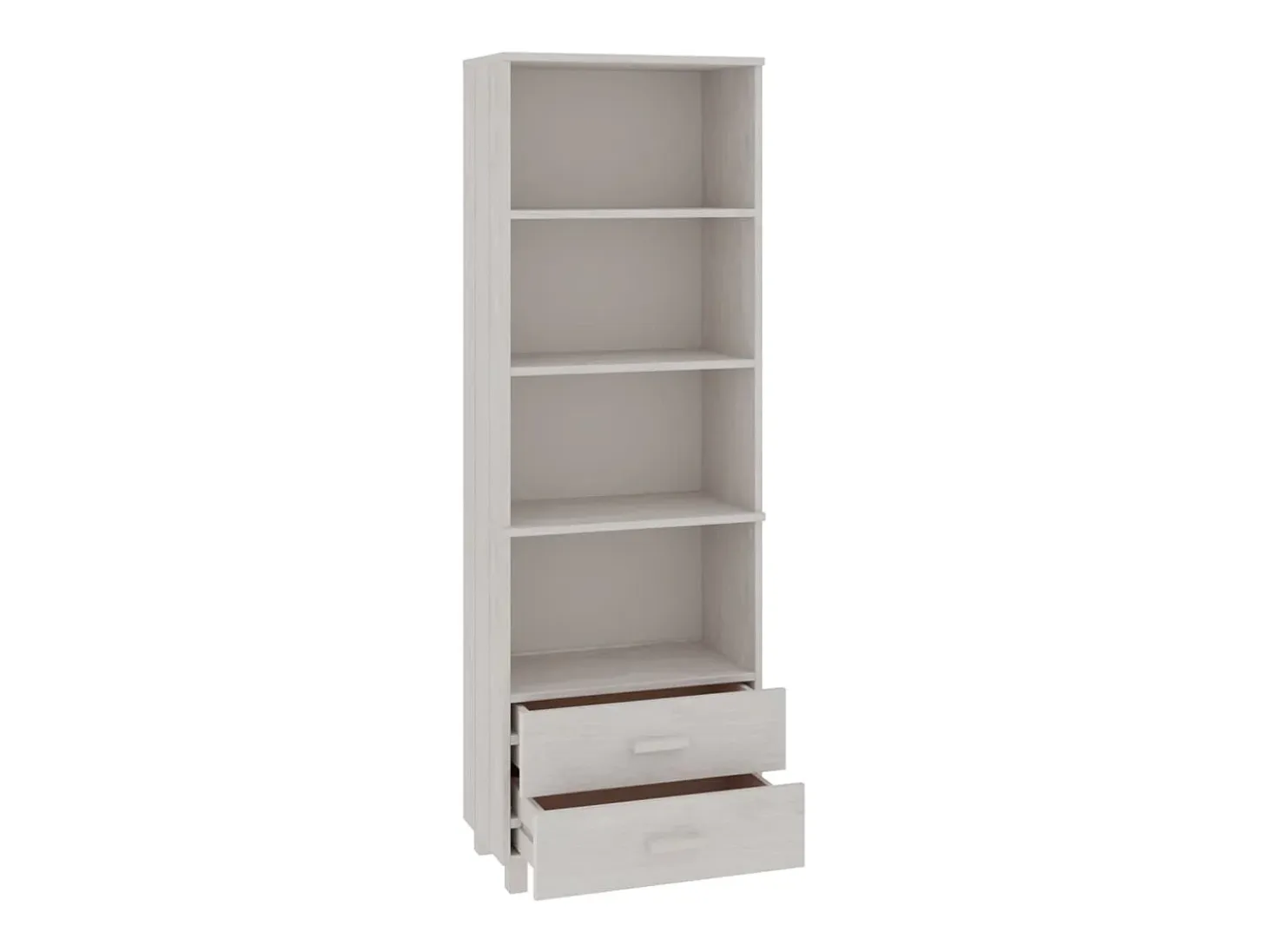 Aparador HAMAR Blanco 60x35x180 cm Madera maciza de pino