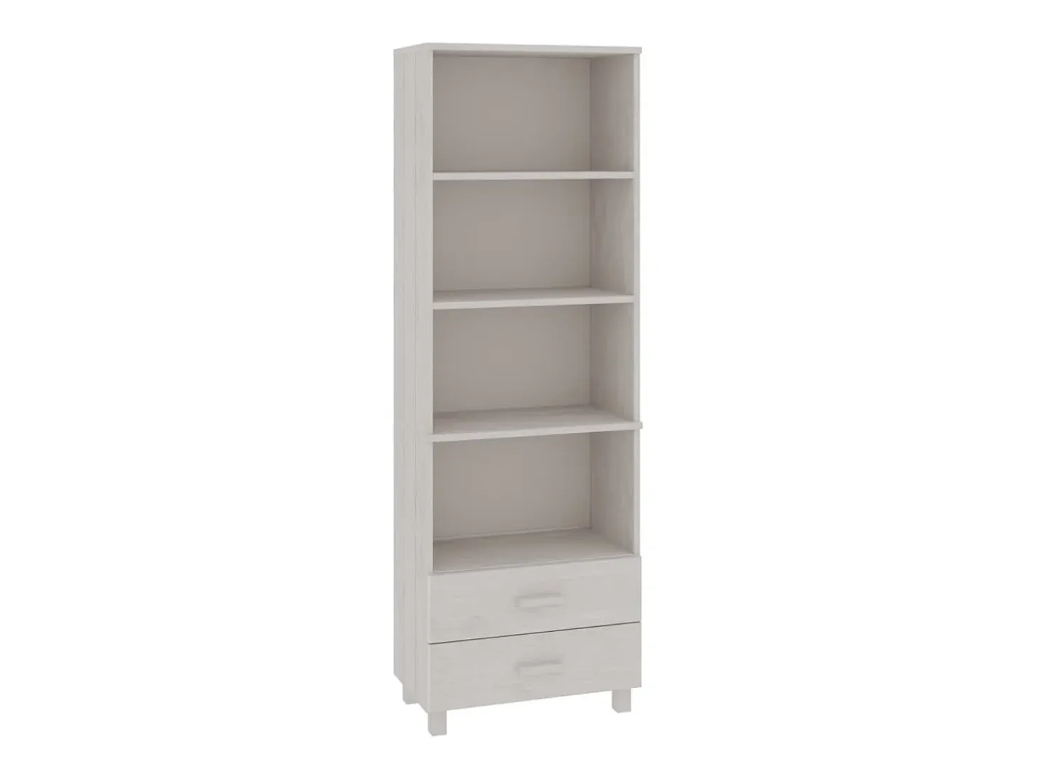 Aparador HAMAR Blanco 60x35x180 cm Madera maciza de pino