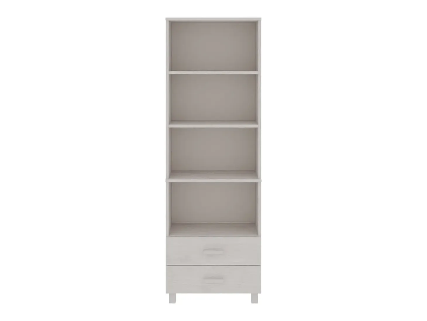 Aparador HAMAR Blanco 60x35x180 cm Madera maciza de pino