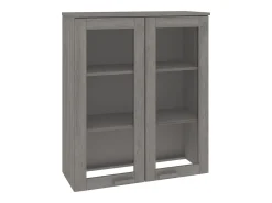 Aparador HAMAR Gris Claro 85x35x100 cm Madera de Pino