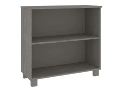 Aparador HAMAR Gris Claro 85x35x80 cm Madera Maciza de Pino
